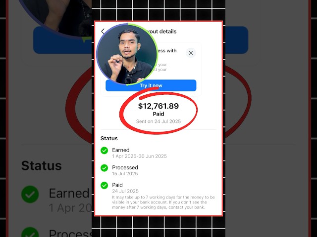 See Facebook Earning 🤑 || How much money do you get from Facebook 📌 #facebook #earning #paisa #tech