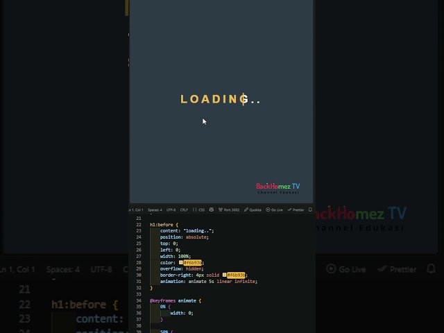 Loading Transisi 1 | Analisis HTML CSS #shorts #coding #css #javascript