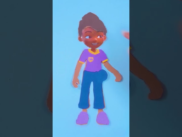 DIY Meekah Sensory Craft for Kids! 🎨💜 Easy Blippi Art #shorts #meekah #blippi #diyforkids #crafts