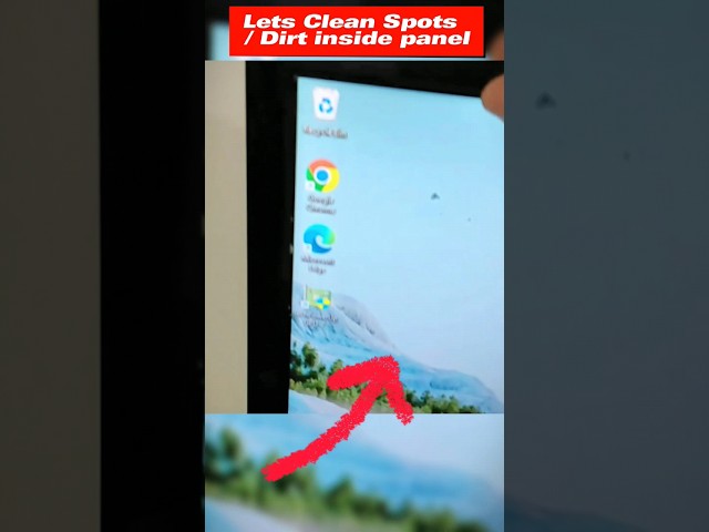 Cleaning Stuck Dots / spots / Dirt inside Monitor LED LCD Display panel #shorts #tech #repair