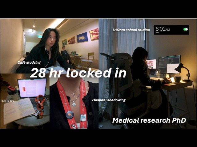 6:02am alarm, 28hr productive study vlog | hospital shift, immunology student, research presentation