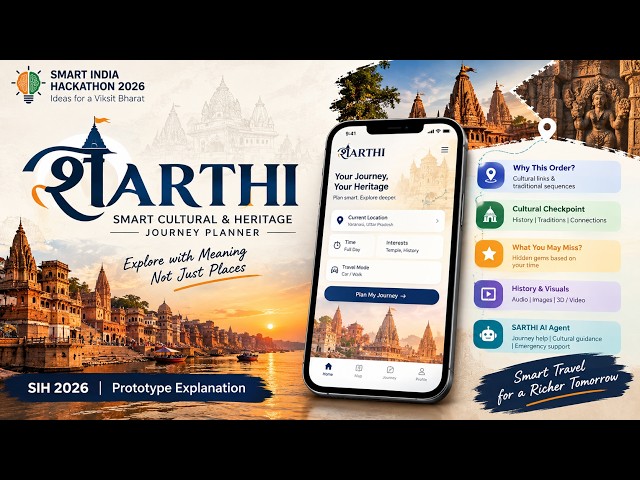 SARTHI – Smart Cultural & Heritage Journey Planner | SIH 2026 Prototype & Solution Explanation