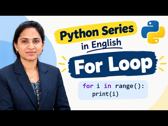 For loop in Python | Python Series in English | CodeWithBhagyashri