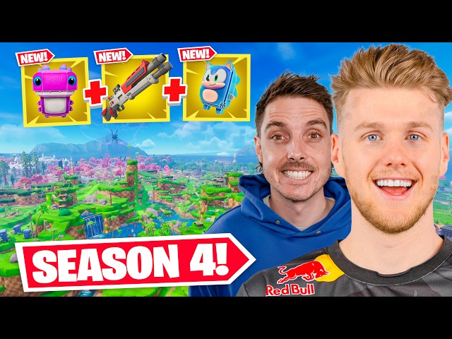 NEW Fortnite Season 4! (w/LazarBeam + Loserfruit)