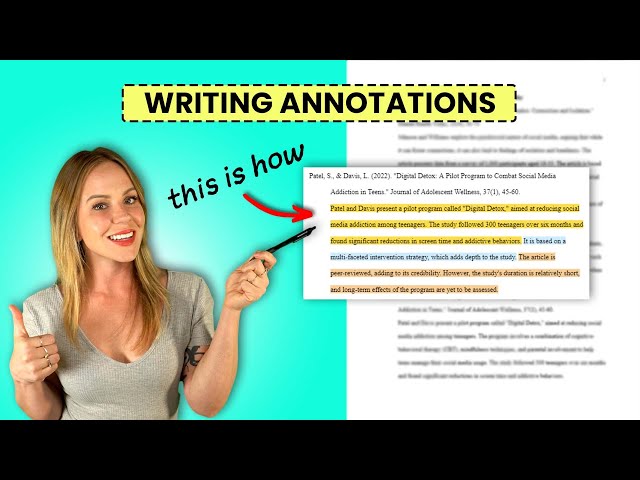 Write PERFECT Annotations for Your Annotated Bibliography