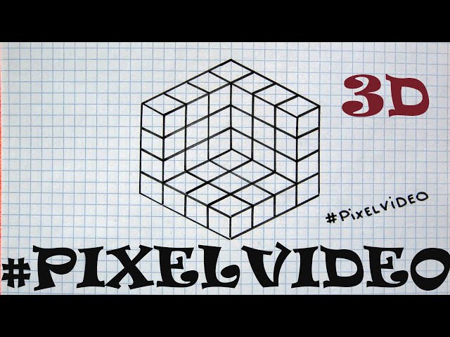 Three-dimensional drawing by cells #pixelvideo