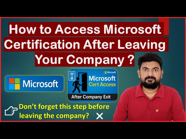 How to Access Microsoft Certification After Leaving Your Company | Step by Step Guide | #microsoft