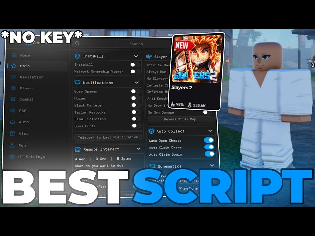[🥶NEW] Slayers 2 Script – *NO KEY* Instant Kill, Insta Kill Bosses, Auto Farm, Auto Parry!