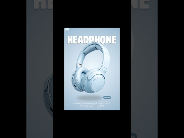 I Created This Headphones Poster Using ONLY a Smartphone 🎧📱 | Canva Short