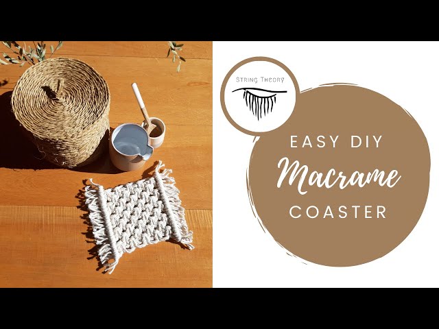DIY Macrame Coaster/Mug Rug Tutorial | Simple and Easy Design | Beginner Friendly