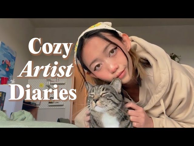 Self-Employed Artist Diaries: A Very Cozy Q&A + Designing Enamel Pins! ✿ Studio Vlog