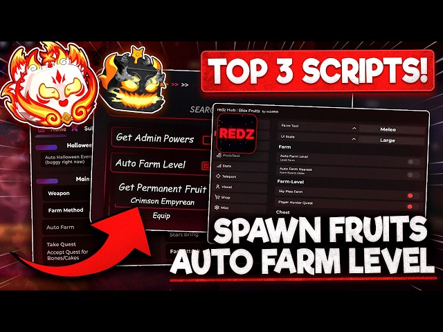 TOP 3 BEST Blox Fruits Scripts NO KEY - Spawn Fruits, Auto Farm, Fruit Sniper, Fast Attack