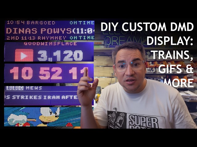 DIY DMD Raspberry Pi Clock - Train Times Board, YouTube Subscribers