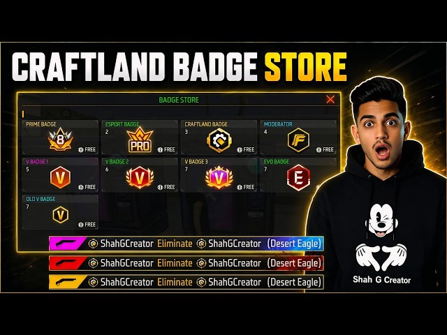 How to Make Badge Store in Craftland | Shah G Creator | Add Badge in Shop | Badge Kill Notification