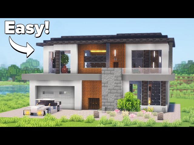 Minecraft: How to Build a Large Modern House  | Tutorial🏠
