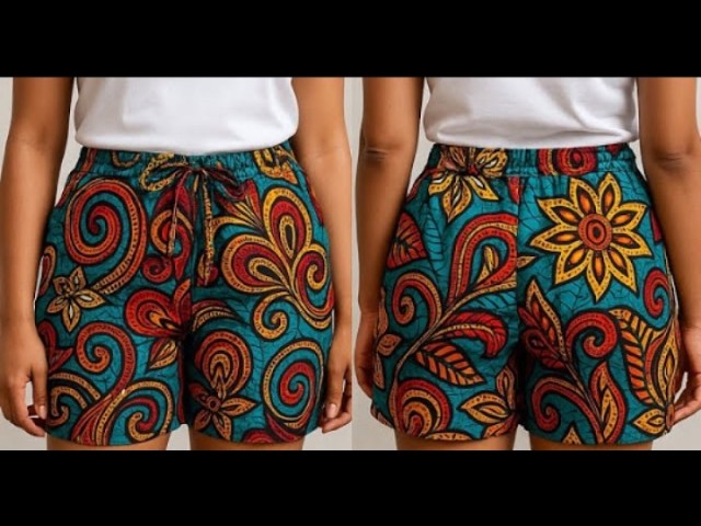 How to make a short with elastic waist band for beginners
