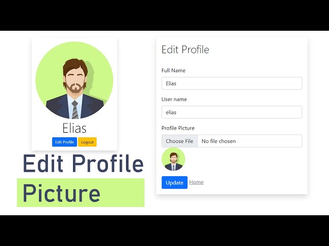 Update Profile Image Using PHP & MySQL | Edit Profile Picture Using Database