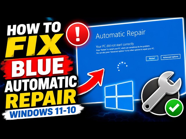 How to Fix Automatic Repair Loop in Windows 10/11 | Blue Screen 2026