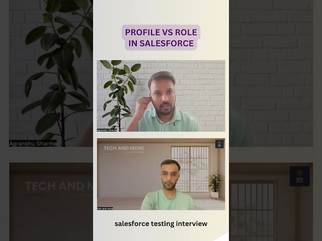 Profile vs Role in Salesforce — 30s Explanation #salesforce #salesforceqa