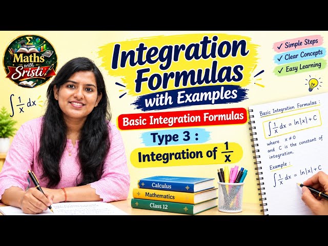 Type 3: Integration of 1/x 💯 | Integration Formulas with Examples 🎯| Basic Integration#maths