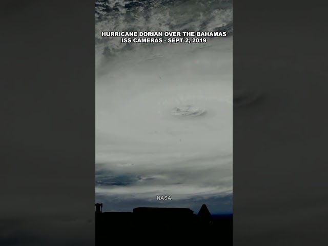 Hurricane Dorian over the Bahamas, from the Space Station #Shorts