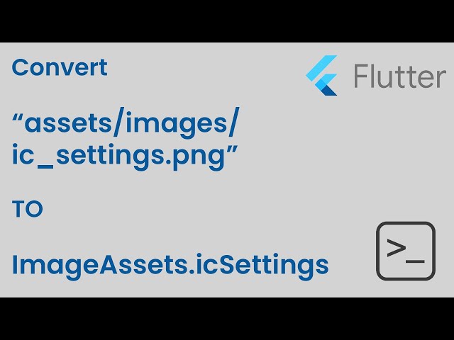 Shorten assets path in a flutter project with simple script.