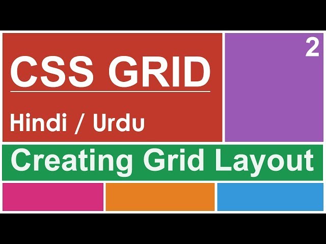 CSS Grid Building with Rows & Columns Tutorial in Hindi/Urdu