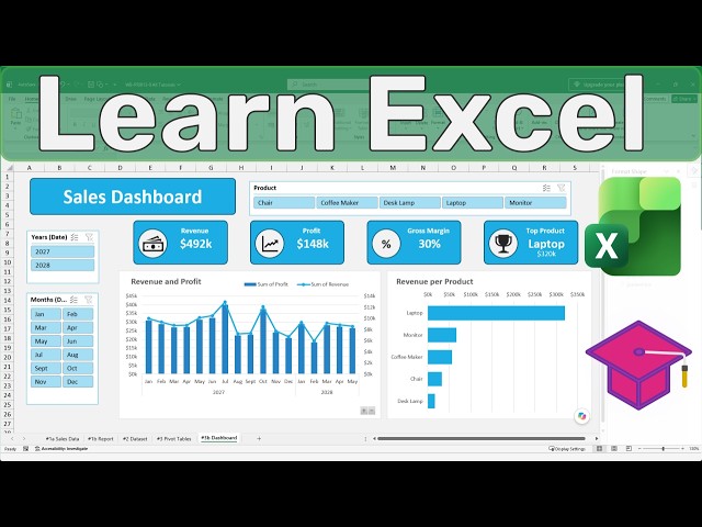 Excel Interactive Dashboard with Pivot Tables and Charts