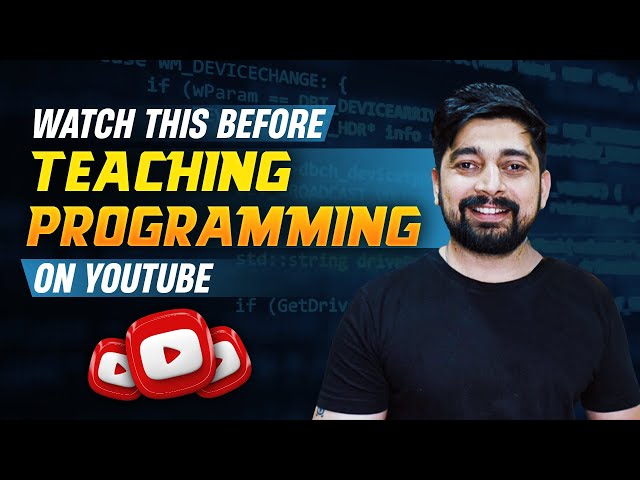Watch this before teaching coding on youtube or course
