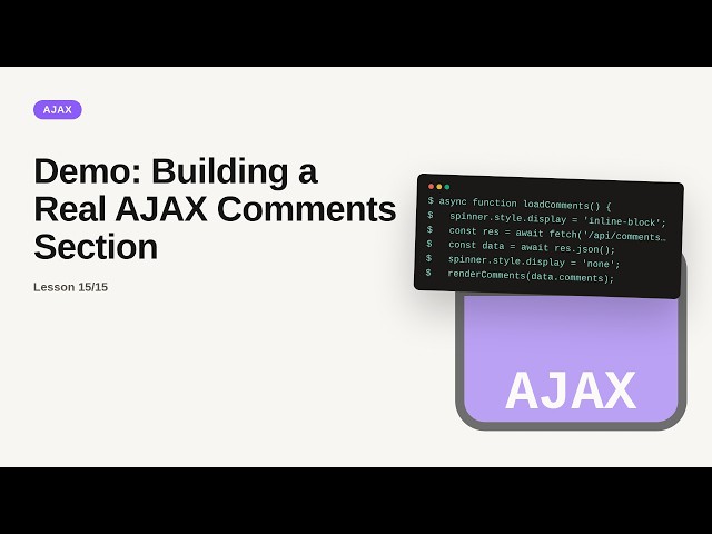 AJAX Series: Demo: Building a Real AJAX Comments Section