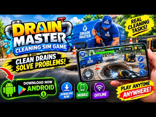 DOWNLOAD DRIN MASTER CLEANING SIM GAME IN YOUR ANDROID DEVICE FOR FREE | 100% WORKING | NO CLICKBAIT