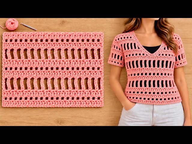 MOST BEAUTIFUL Lacy Crochet Pattern! ✦ Easy Stitch For Summer Tops & Wraps 💎