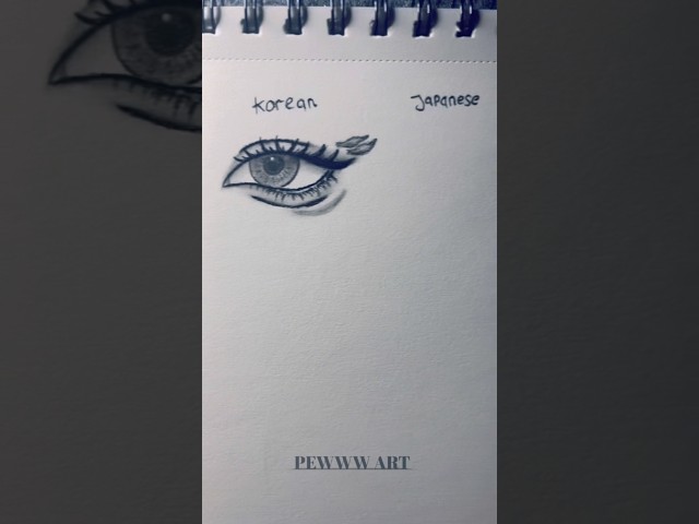 Drawing eye’s tutorial (Korean,Japanese,and chinese) #drawing #tutorial #eyes #sketch #art #shorts