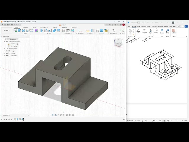 Engineering Component 3D Model_Ex2_Using Fusion