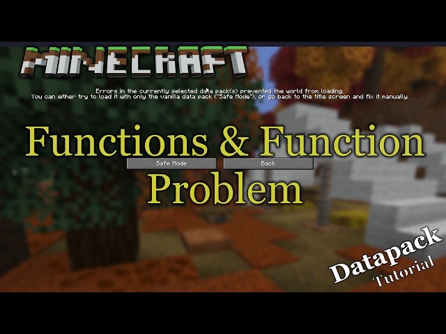 Minecraft Java after Update to 26.3 - Errors in currently selected data packs.... resolved