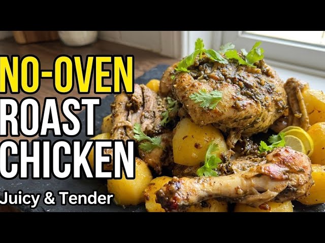 One pot chicken roast with potatoes [no oven no air fryer]