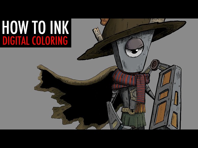 Digitally Coloring Ink Drawings - How to Ink