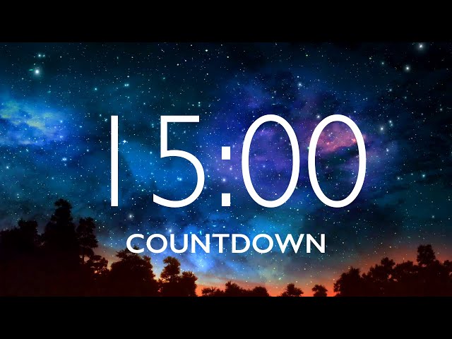15 Minute Timer with Relaxing Music and Alarm 🎵⏰