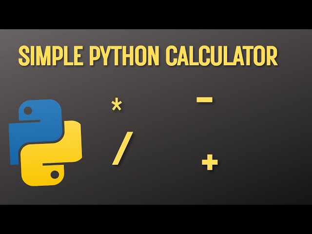 Simple Python Calculator. Learning Python Concepts 1 Project At a Time.