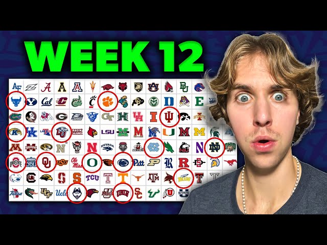 I Picked EVERY Week 12 College Football Game