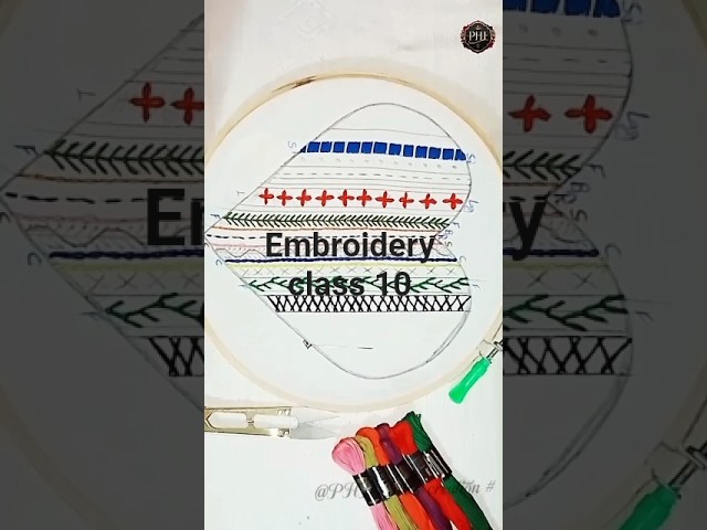 "Learn beautiful Herringbone Stitch step by step with easy hand embroidery tutorial for beginners. 🌸