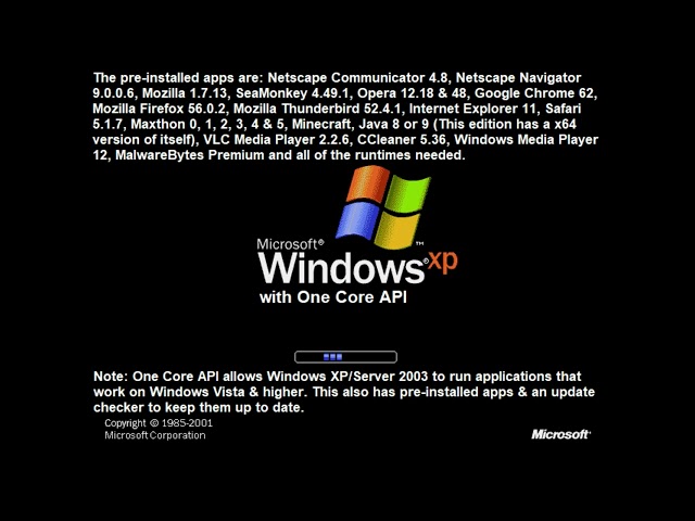 Windows XP with One Core API *2026 RECREATION*