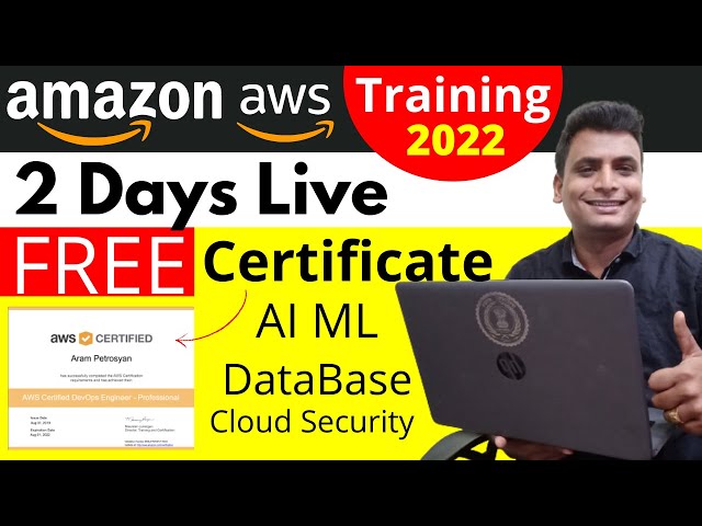 Amazon Free "Live Training" With Certificate | Amazon AI ML Cloud Database Free Certificate Course