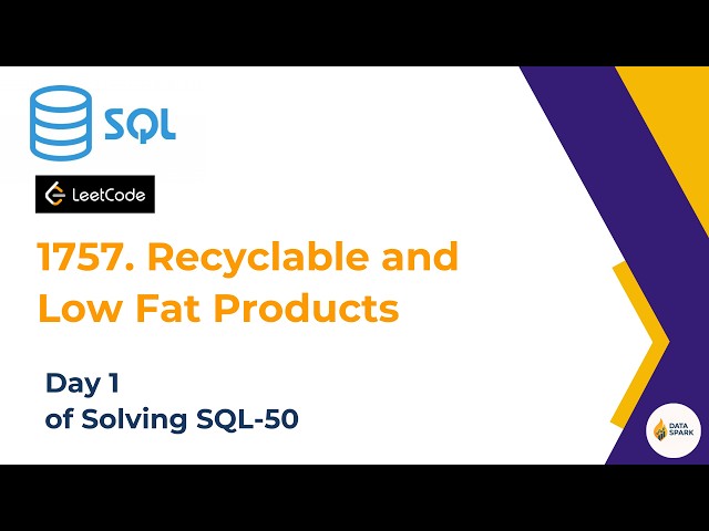 Day 1 of SQL 50