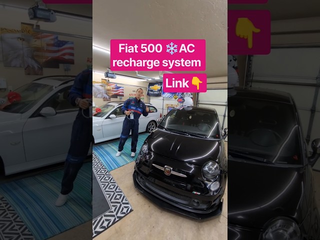 Link👉 FIAT 500⚒️How Recharge ❄️AC 👉#fiat #fiat500 #fiatabarth #abarth #easy #fix #ac #rechargeac