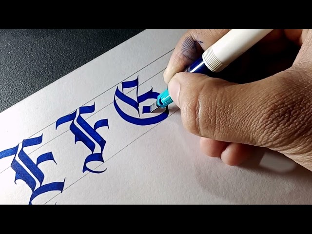 Gothic LETTER G | Gothic Calligraphy Alphabets | Learn Gothic Calligraphy 