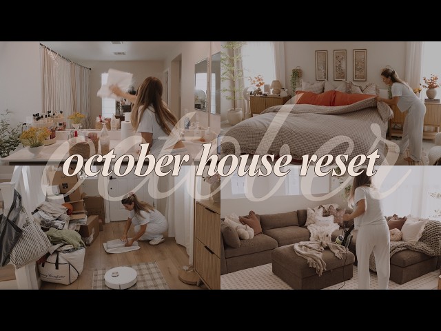 OCTOBER RESET 🫧🧼 deep cleaning my entire home for a new month!