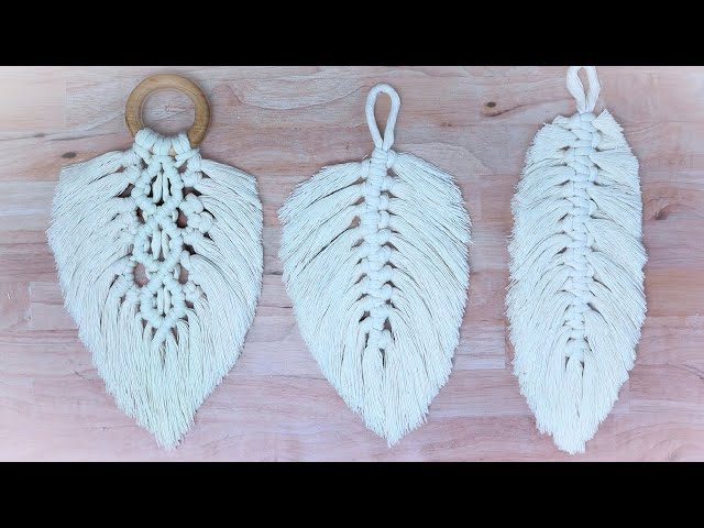 How To Make Macrame Feathers (3 Ways!) | Macrame Leaf Tutorial