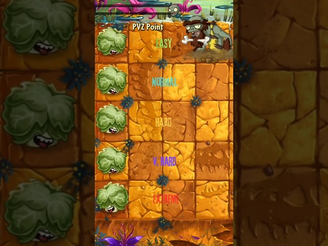 Headbutter Lettuce Premium Plant Lv 10 vs Easy to Extreme Jurassic Marsh Zombies 🤯 | battlez #pvz2