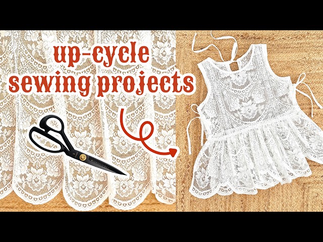 Creative Ways to Up-Cycle Old Lace Curtains | EASY SEWING PROJECTS